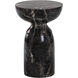 Goya 20 X 13.5 inch Marble Look / Black Outdoor End Table